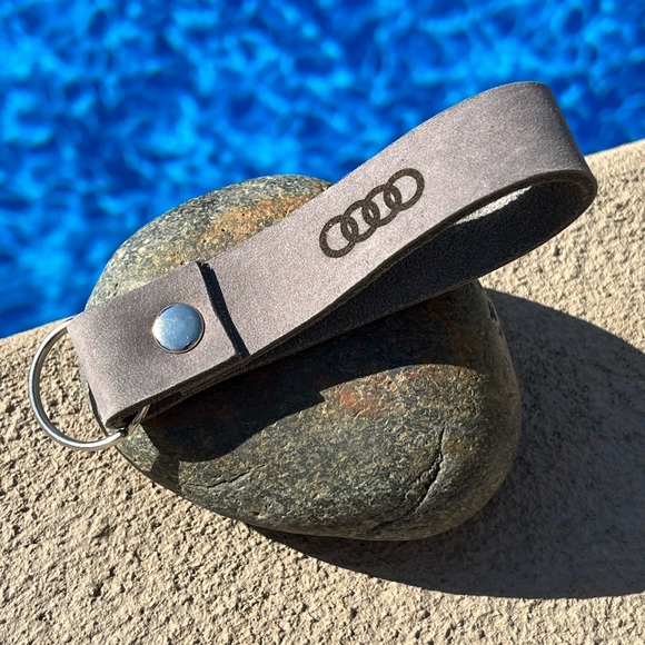 Audi Suede Key Ring Fob and Decal Sticker - Picture 5 of 8